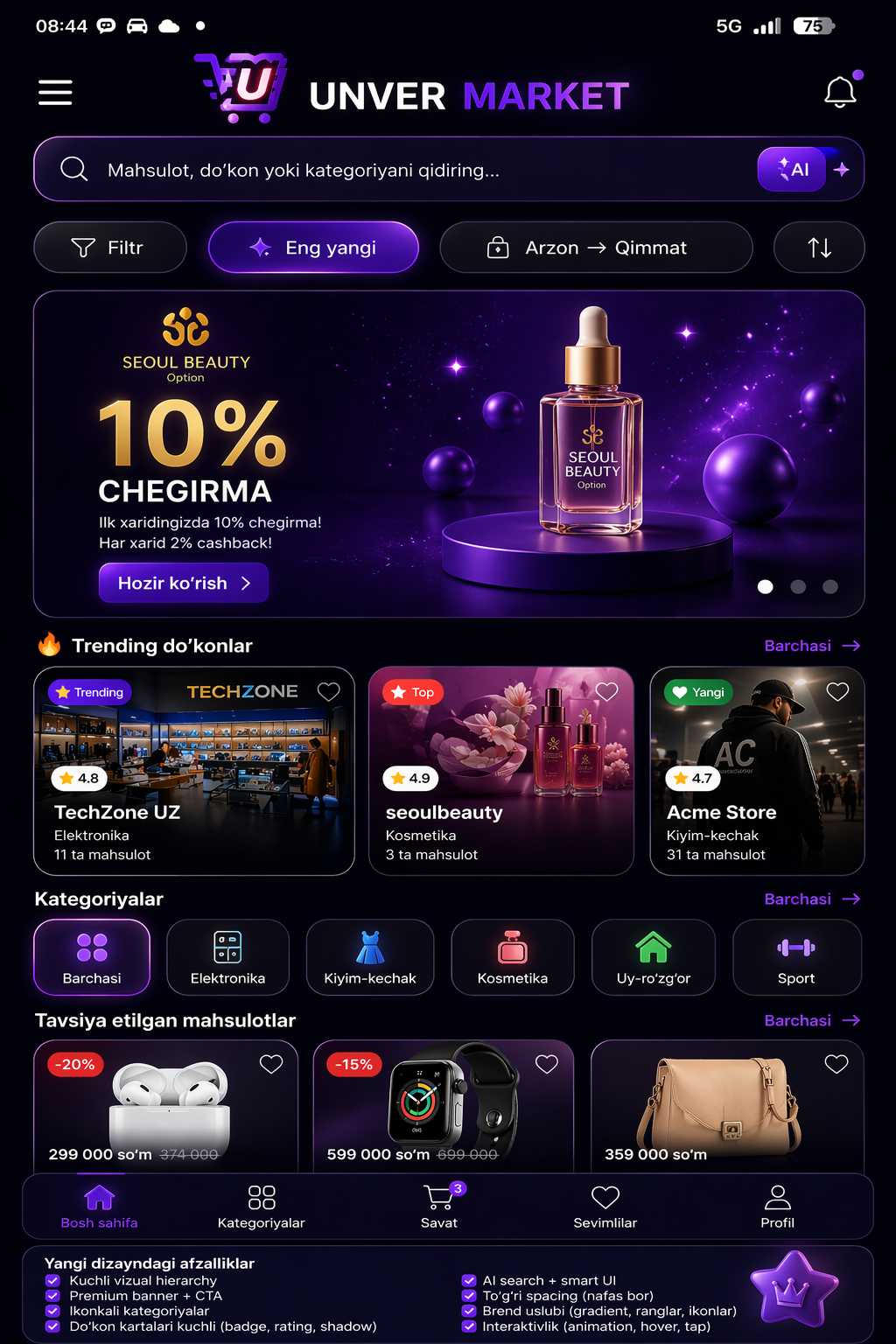UNVER MARKET App